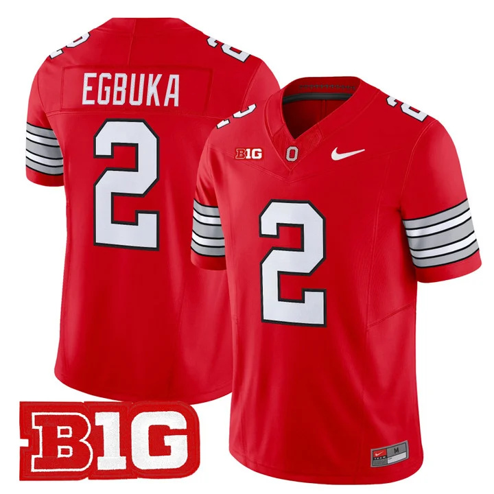 Men's Ohio State Buckeyes 2026 Tunnel Vision Vapor Limited Jersey red  2 Emeka Egbuka