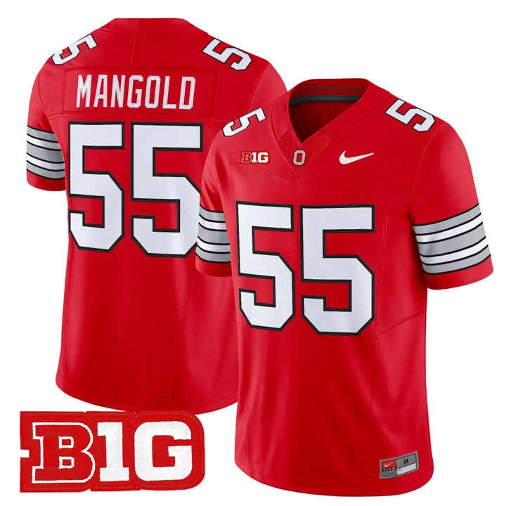 Men's Ohio State Buckeyes 2026 Tunnel Vision Vapor Limited Jersey red 55 Nick Mangold