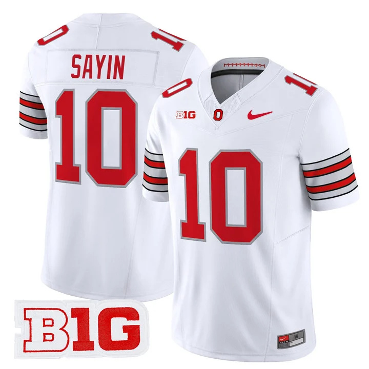 Men's Ohio State Buckeyes 2026 Tunnel Vision Vapor Limited Jersey white 10 Julian Sayin