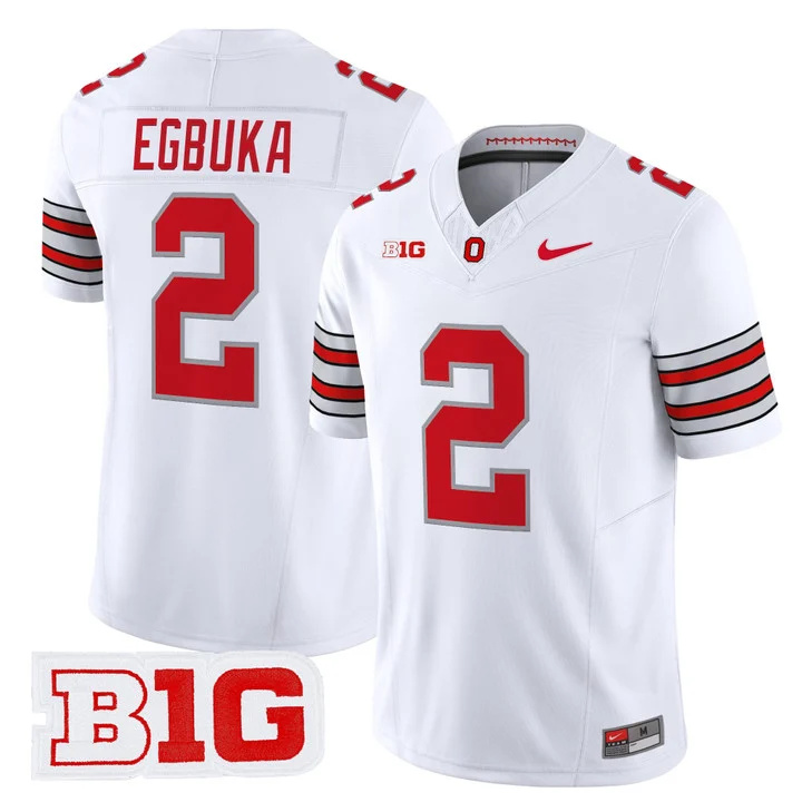 Men's Ohio State Buckeyes 2026 Tunnel Vision Vapor Limited Jersey white 2 Emeka Egbuka