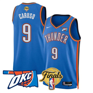 Men's Oklahoma City Thunder Jersey - Final Patch - All Stitched Alex Caruso  - 9