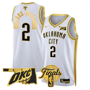 Men's Oklahoma City Thunder Jersey - Final Patch - All Stitched Gilgeous-Alexander    - 2