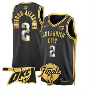 Men's Oklahoma City Thunder Jersey - Final Patch - All Stitched Gilgeous-Alexander  - 2