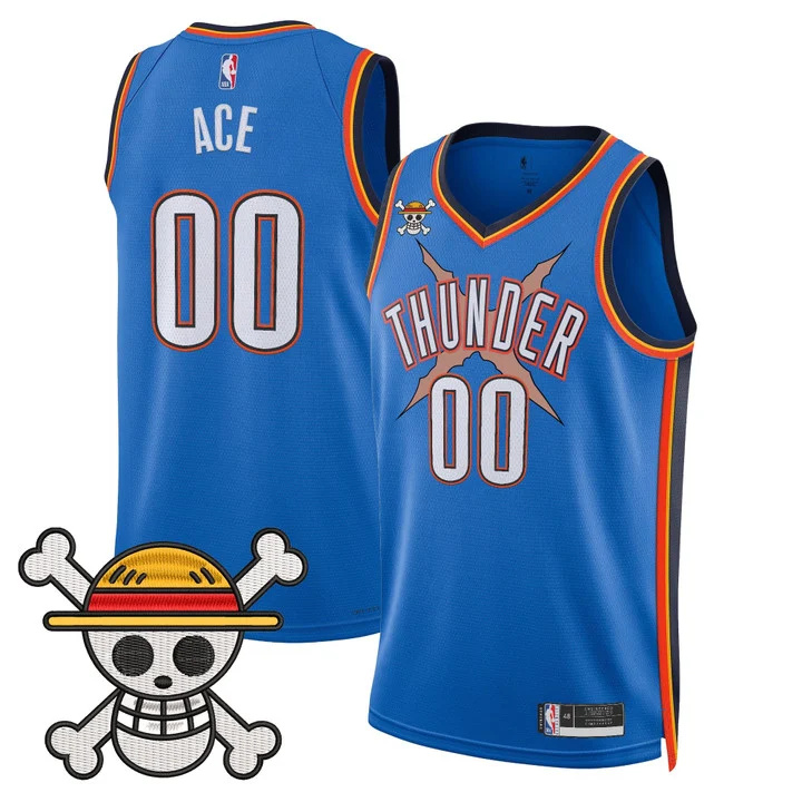 Men's Oklahoma City Thunder x One Piece Swingman Jersey 00 Ace