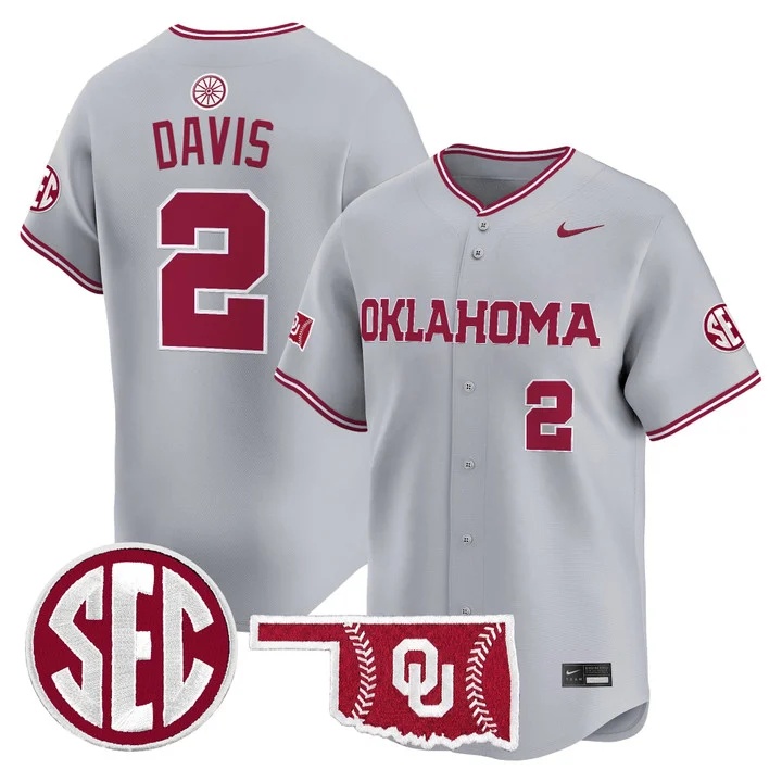 Men's Oklahoma Sooners 2026 Vapor Premier Limited Jersey GRAY #2 MYLES DAVIS