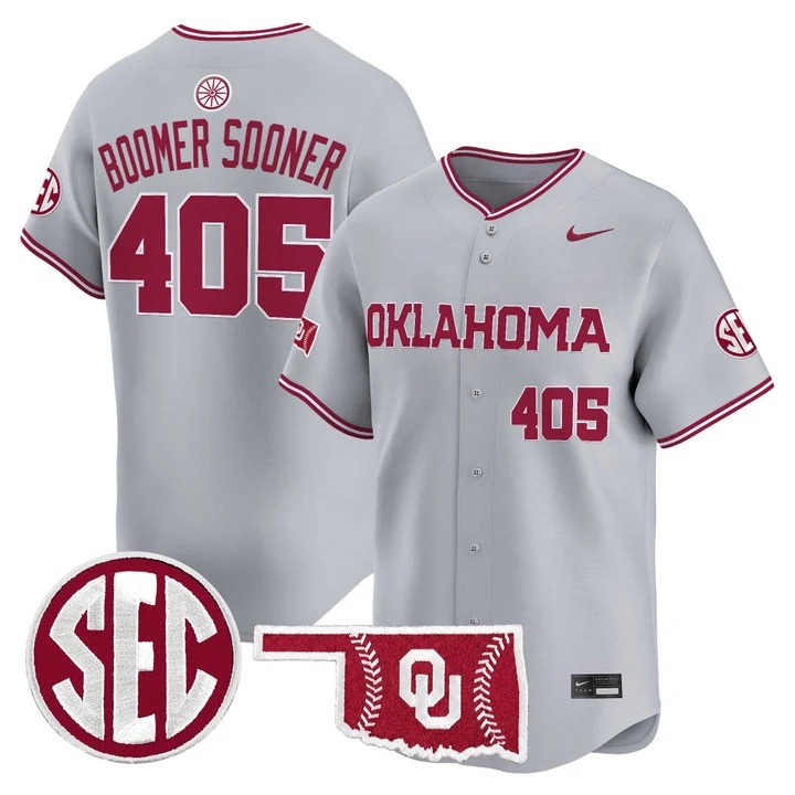 Men's Oklahoma Sooners 2026 Vapor Premier Limited Jersey GRAY #405 BOOMER SOONER