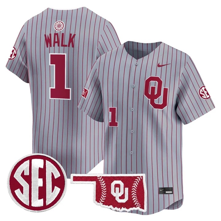 Men's Oklahoma Sooners 2026 Vapor Premier Limited Jersey GRAY2  #1 JASON WALK