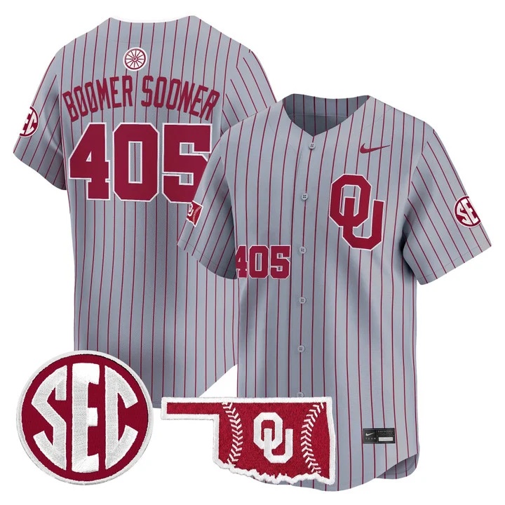 Men's Oklahoma Sooners 2026 Vapor Premier Limited Jersey GRAY2 #405 BOOMER SOONER