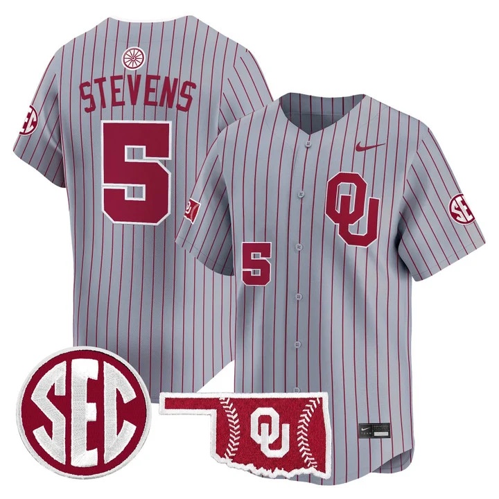 Men's Oklahoma Sooners 2026 Vapor Premier Limited Jersey GRAY2 #5 NOLAN STEVENS