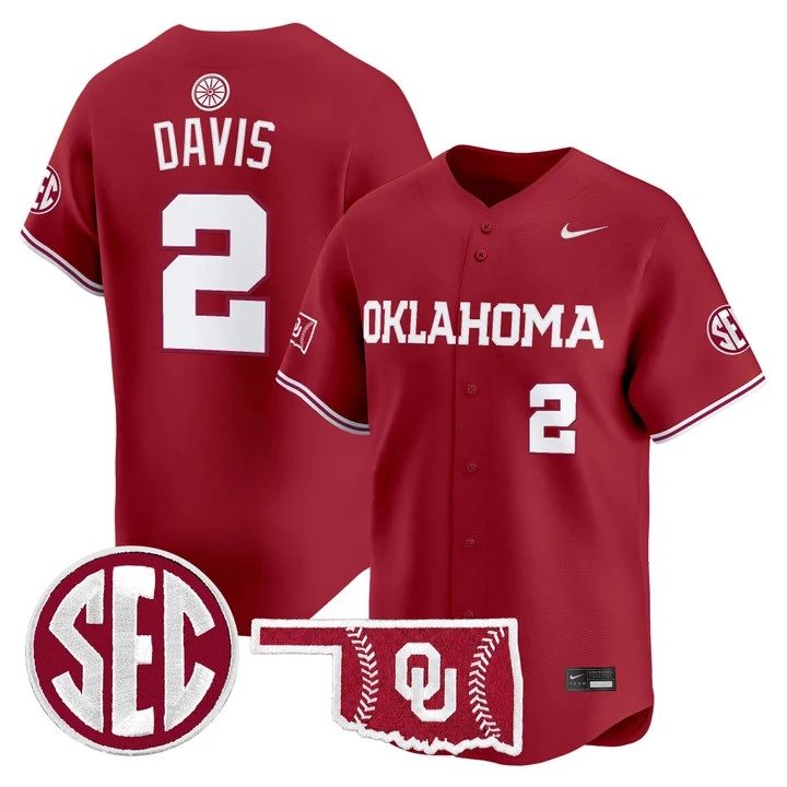 Men's Oklahoma Sooners 2026 Vapor Premier Limited Jersey RED #2 MYLES DAVIS