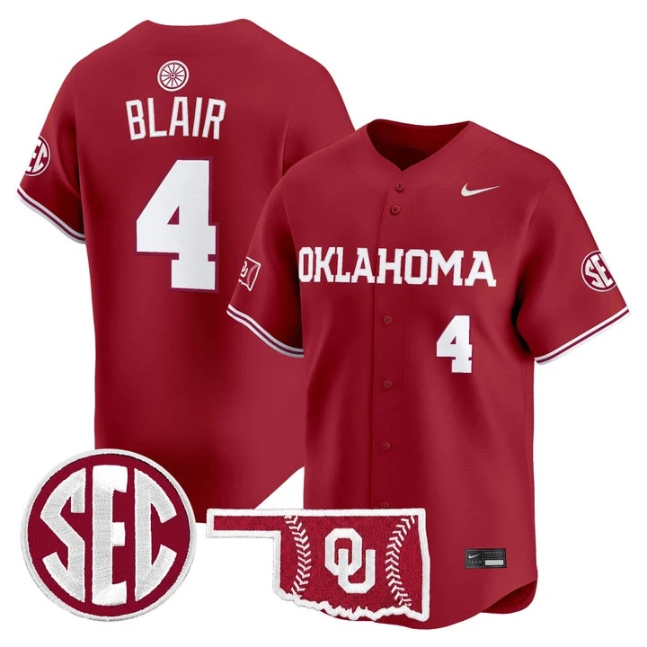 Men's Oklahoma Sooners 2026 Vapor Premier Limited Jersey RED #4 ALEC BLAIR