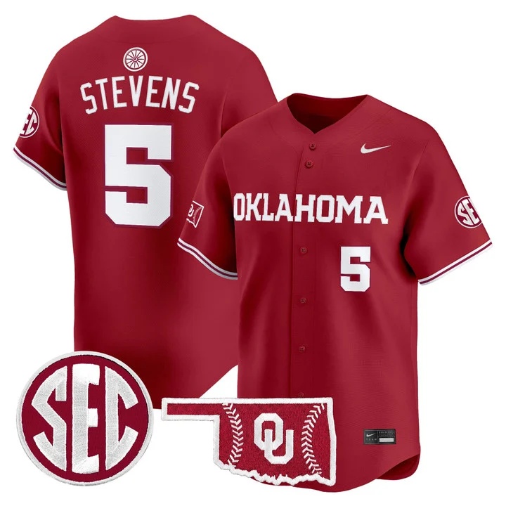 Men's Oklahoma Sooners 2026 Vapor Premier Limited Jersey RED #5 NOLAN STEVENS