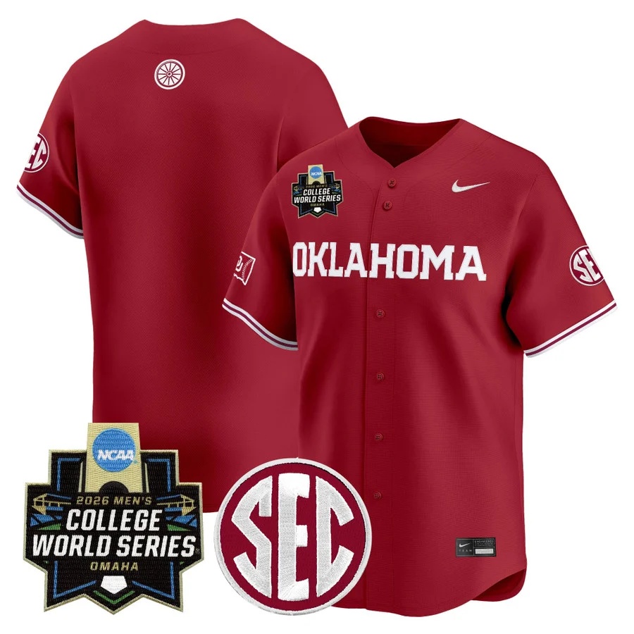 Men's Oklahoma Sooners 2026 World Series Vapor Premier Limited Jersey BLANK