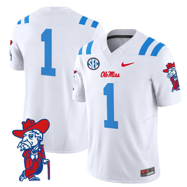 Men's Ole Miss Rebels 2025 Vapor Limited Jersey V2 #1