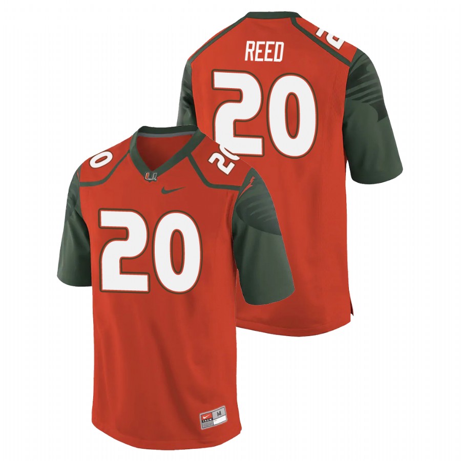 Men's Orange Miami Hurricanes Ed Reed Replica College Football Jersey Men's Jersey Miami Hurricanes Orange Ed Reed Replica College Football Jersey