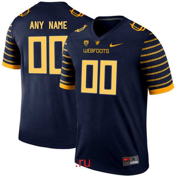 Men's Oregon Ducks 2016 Spring Game Customized 00 Webfoot 100th Rose Bowl Game Elite Jersey - Navy