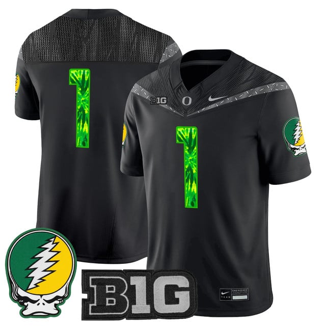 Men's Oregon Ducks 2025 Grateful Ducks Vapor Limited Jersey #1