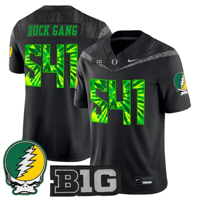 Men's Oregon Ducks 2025 Grateful Ducks Vapor Limited Jersey #541 Duck Gang