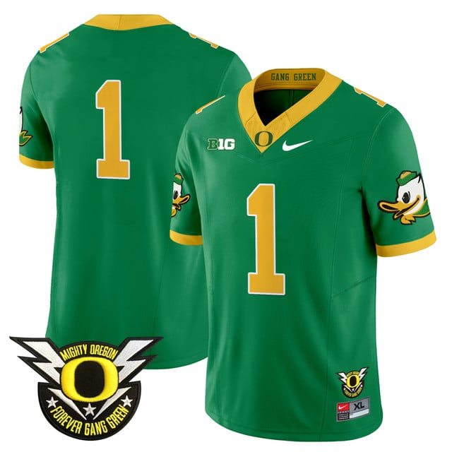 Men's Oregon Ducks 2025 Vapor Limited Jersey V2 green #1