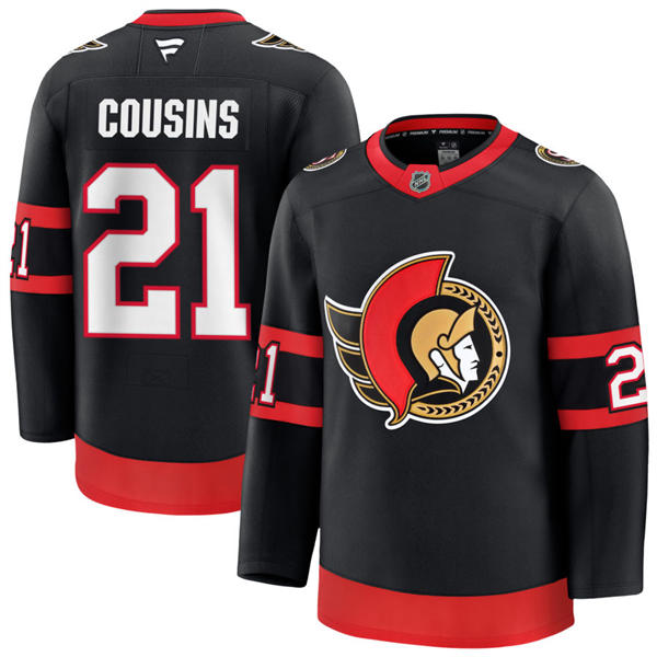 Men's Ottawa Senators #21 Nick Cousins Fanatics Home Black Player Jersey 