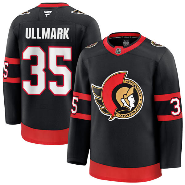 Men's Ottawa Senators #35 Linus Ullmark Fanatics Home Black Player Jersey 