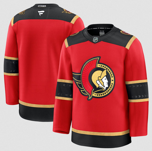 Men's Ottawa Senators Blank Red Alternate Stitched Hockey Jersey