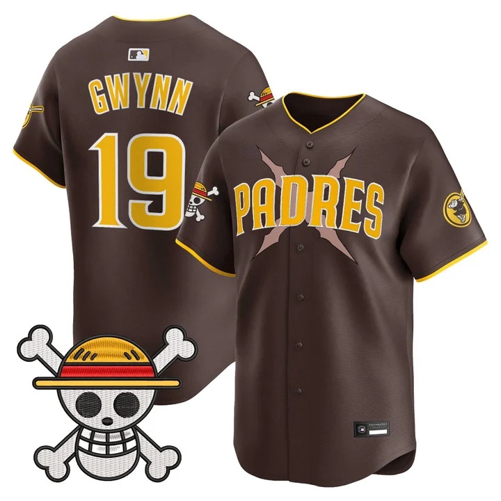 Men's Padres x One Piece Vapor Premier Limited Jersey brown #19 Tony Gwynn