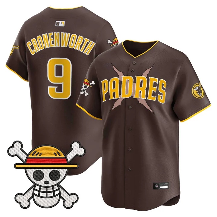 Men's Padres x One Piece Vapor Premier Limited Jersey brown #9 Jake Cronenworth