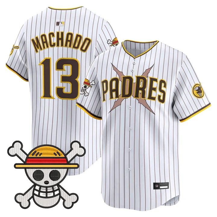 Men's Padres x One Piece Vapor Premier Limited Jersey white #13 Manny Machado