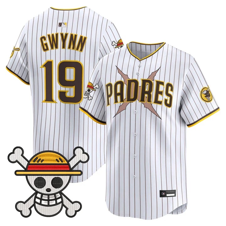 Men's Padres x One Piece Vapor Premier Limited Jersey white #19 Tony Gwynn