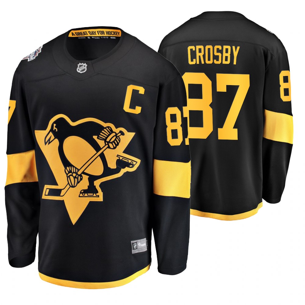 Men's Penguins #87 Sidney Crosby Black 2019 Stadium Series Breakaway Fanatics Branded Jersey