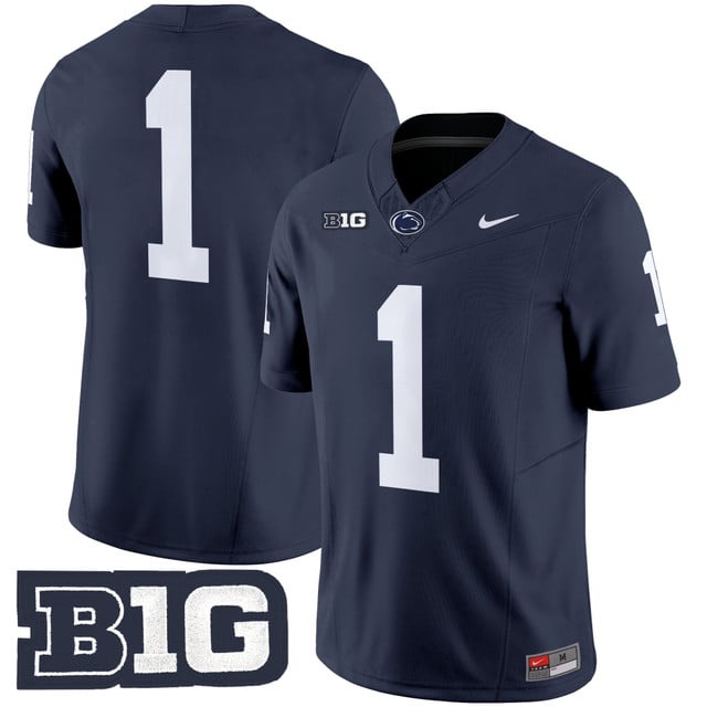 Men's Penn State Nittany Lions 2025 Vapor Limited Jersey navy #1