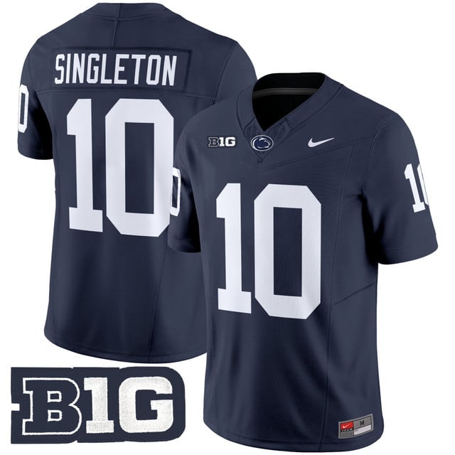 Men's Penn State Nittany Lions 2025 Vapor Limited Jersey navy #10 Nicholas Singleton