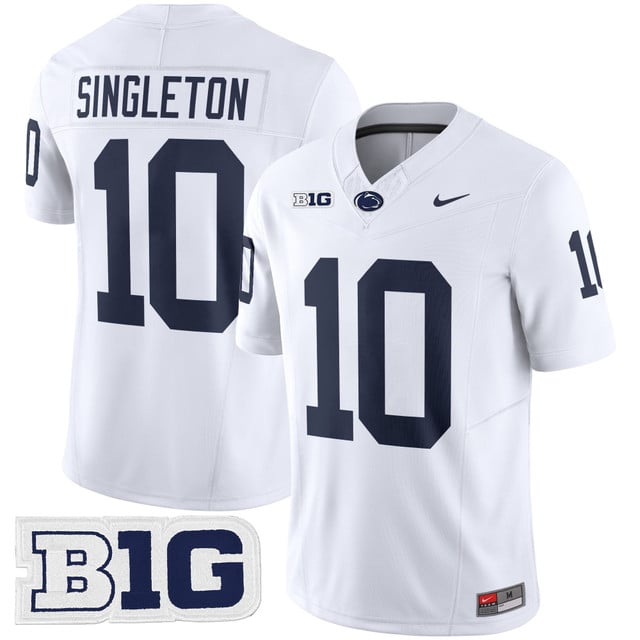 Men's Penn State Nittany Lions 2025 Vapor Limited Jersey white #10 Nicholas Singleton