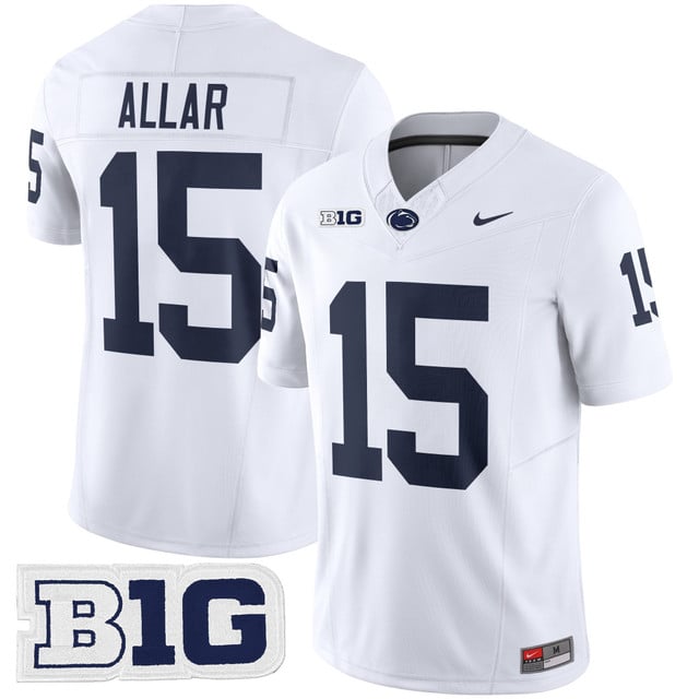 Men's Penn State Nittany Lions 2025 Vapor Limited Jersey white #15 Drew Allar