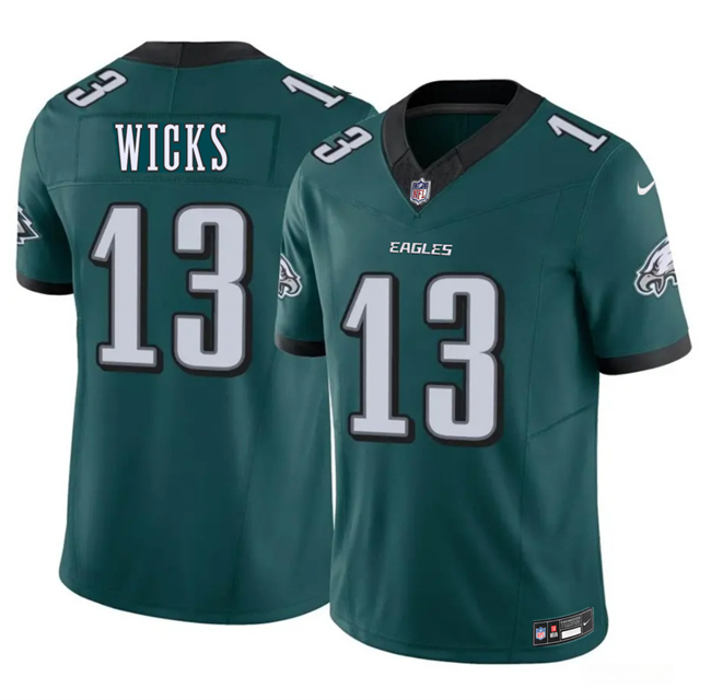 Men's Philadelphia Eagles #13 Dontayvion Wicks Green 2026 F.U.S.E. Vapor Untouchable Limited Football Stitched Jersey