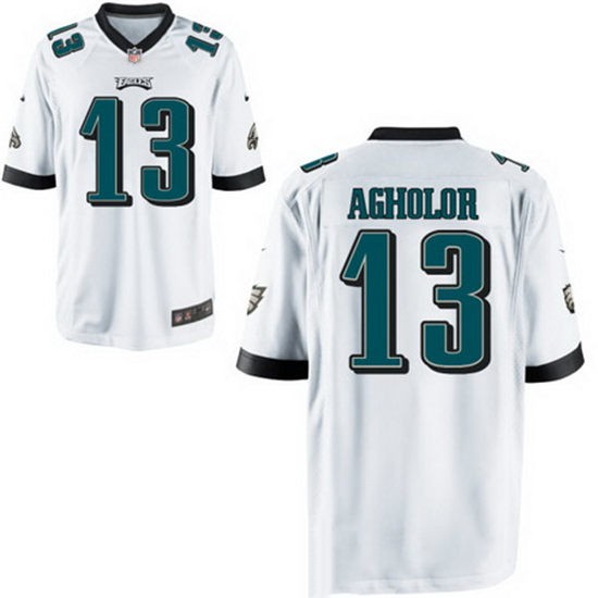 Men's Philadelphia Eagles #13 Nelson Agholor Nike Road White Elite Jersey