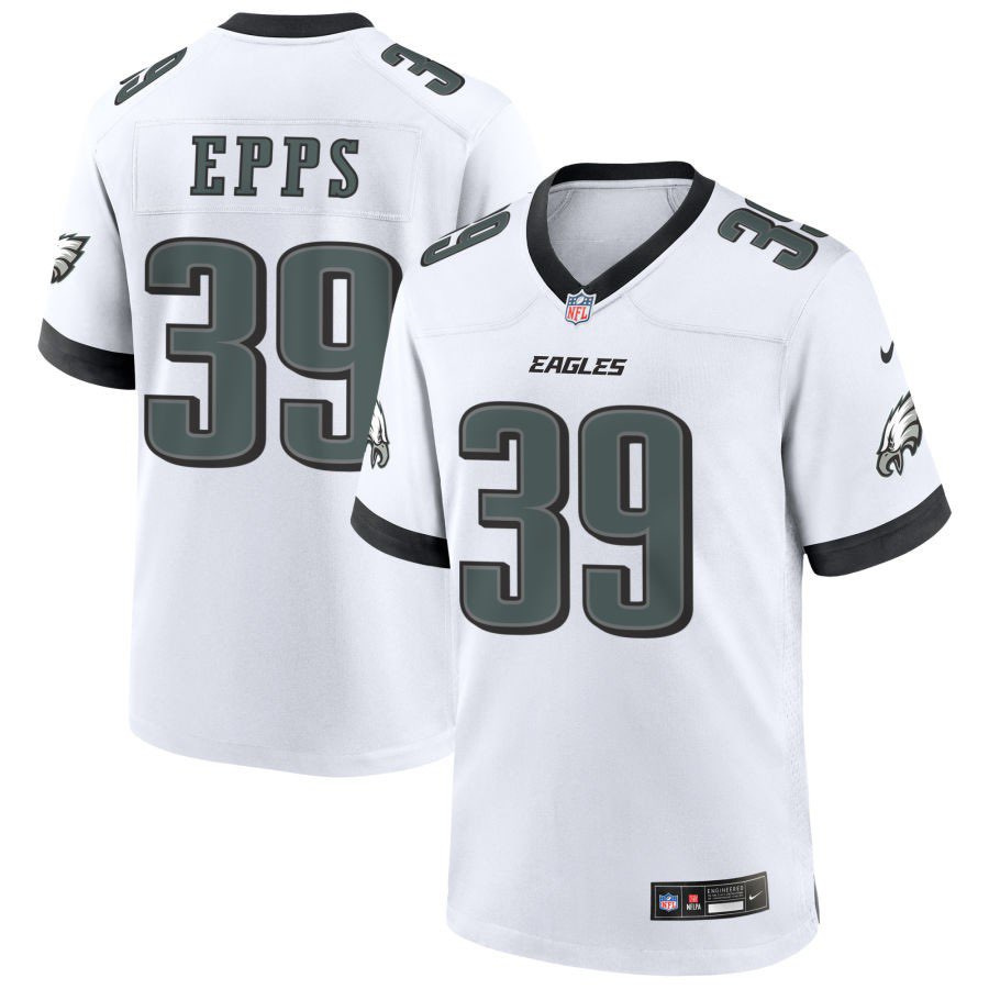 Men's Philadelphia Eagles #39 Marcus Epps White 2025 Vapor Untouchable Limited Stitched Football Jersey