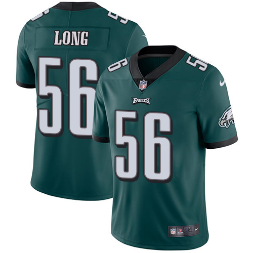 Men's Philadelphia Eagles #56 Chris Long Midnight Green Nike Vapor Limited Jersey