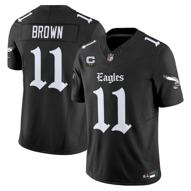 Men's Philadelphia Eagles 'Gothic Philly Edition' Vapor Limited Jersey #11 A.J. Brown
