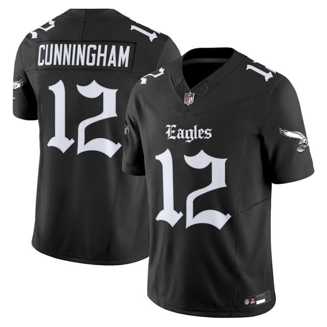 Men's Philadelphia Eagles 'Gothic Philly Edition' Vapor Limited Jersey #12 Randall Cunningham