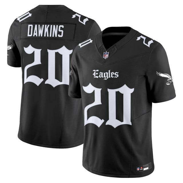 Men's Philadelphia Eagles 'Gothic Philly Edition' Vapor Limited Jersey #20 Brian Dawkins