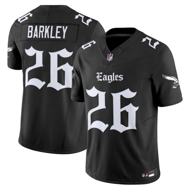 Men's Philadelphia Eagles 'Gothic Philly Edition' Vapor Limited Jersey #26 Saquon Barkley