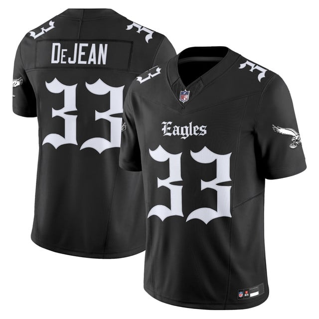 Men's Philadelphia Eagles 'Gothic Philly Edition' Vapor Limited Jersey #33 Cooper DeJean