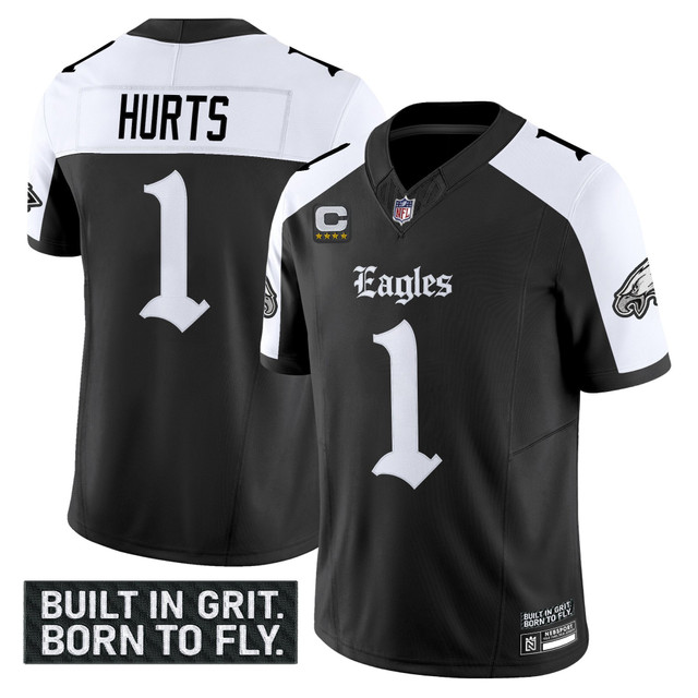 Men's Philadelphia Eagles 'Gothic Philly Edition' Vapor Limited Jersey V2 - All Stitched Alternate Jalen Hurts