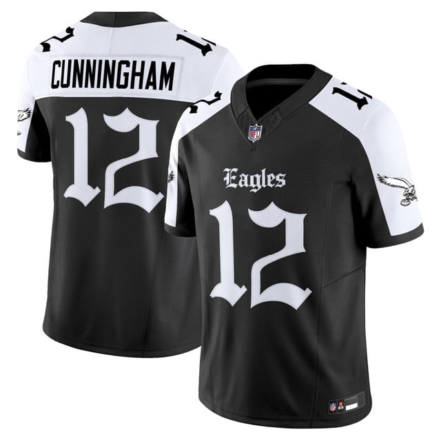Men's Philadelphia Eagles 'Gothic Philly Edition' Vapor Limited Jersey alternate #12 Randall Cunningham