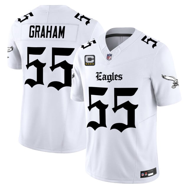 Men's Philadelphia Eagles 'Gothic Philly Edition' Vapor Limited Jersey white #55 Brandon Graham