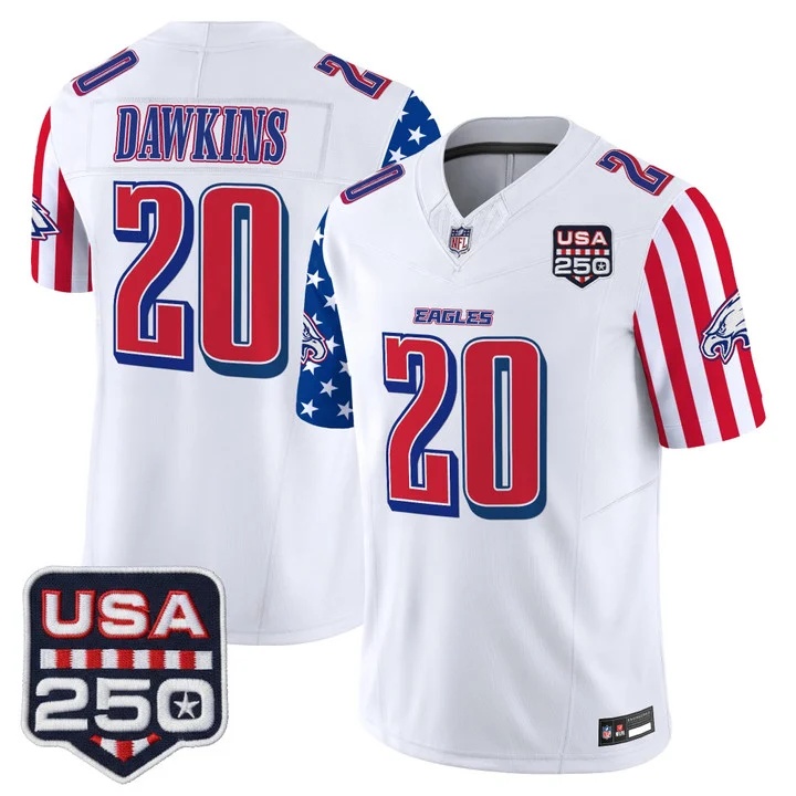 Men's Philadelphia Eagles America 250 Edition Vapor Limited Jersey #20 BRIAN DAWKINS