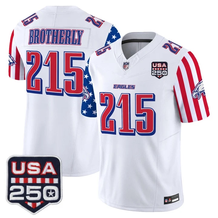 Men's Philadelphia Eagles America 250 Edition Vapor Limited Jersey #215 BROTHERLY