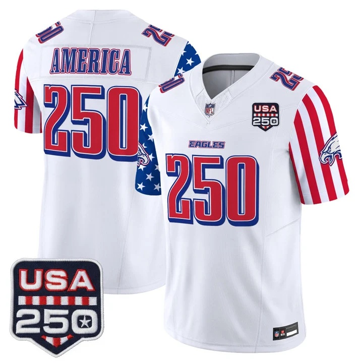 Men's Philadelphia Eagles America 250 Edition Vapor Limited Jersey #250 AMERICA